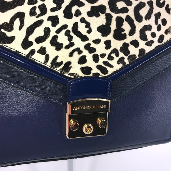 Antonio Melani Top Handle Satchel  Cobalt Blue - Picture 2 of 8